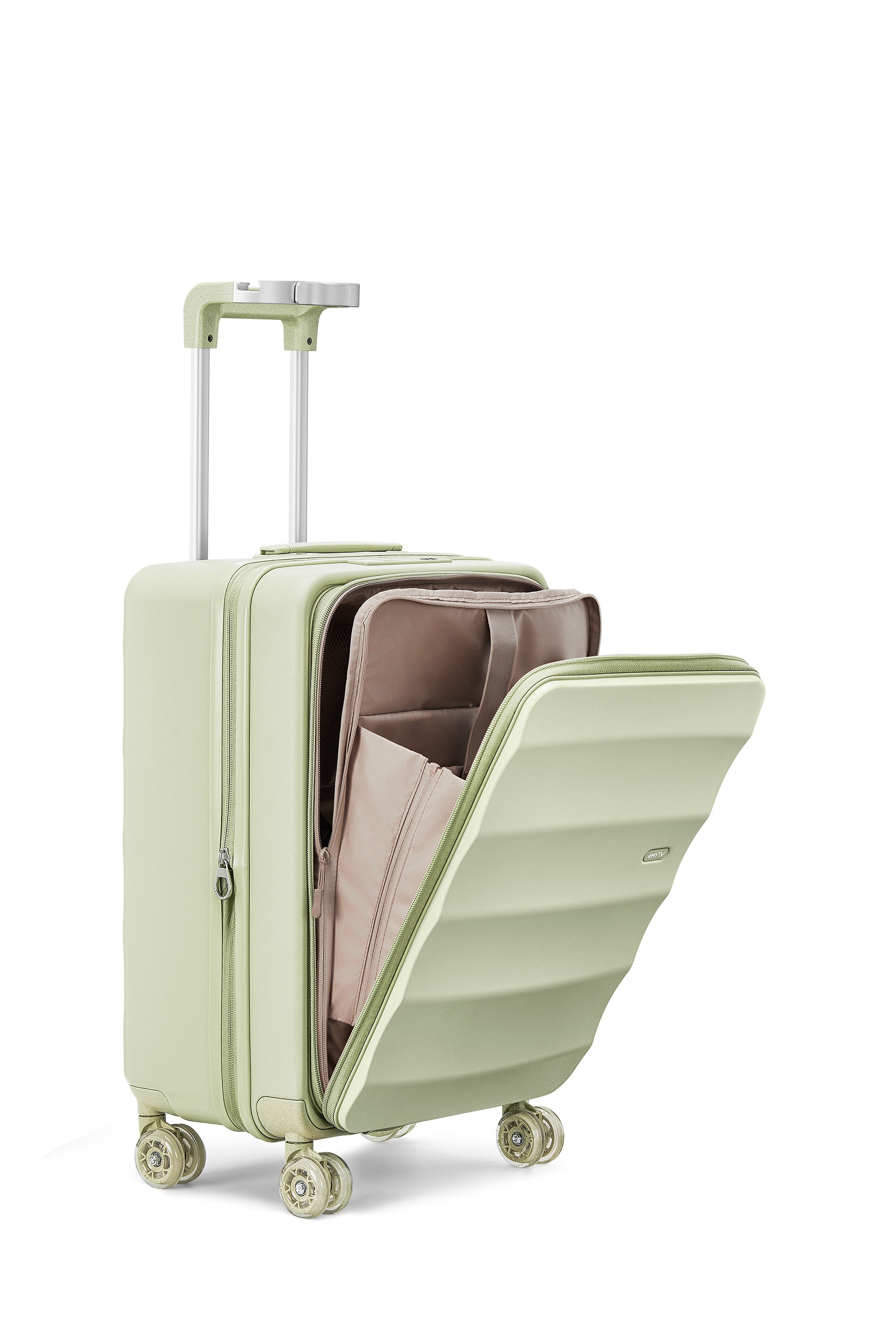 front open hard shell suitcase