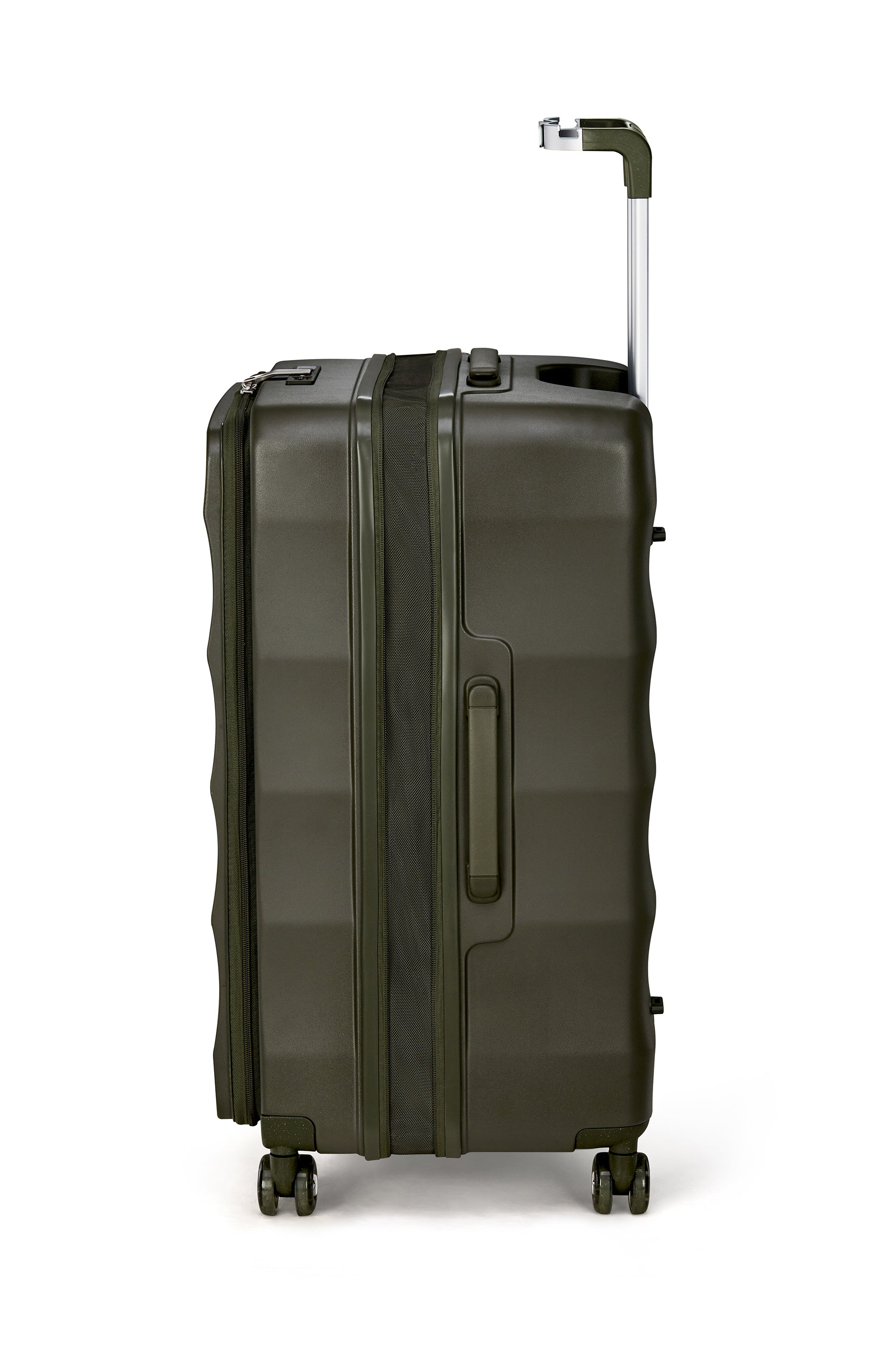 Aspen Green 4MYTU Tank Carry-On suitcase with durable hardshell design